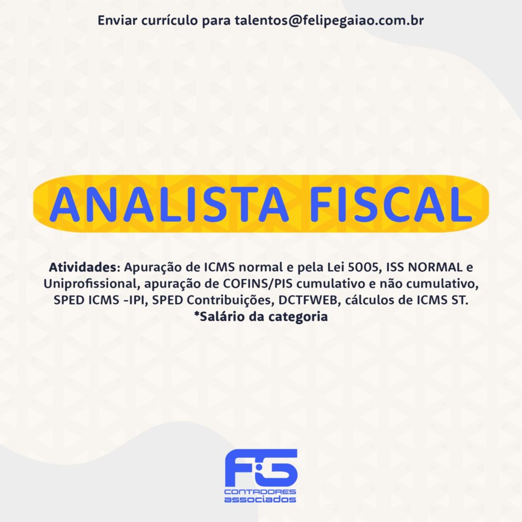 FG Contadores Brasilia DF Contrata Analista Fiscal - FG Contabilidade